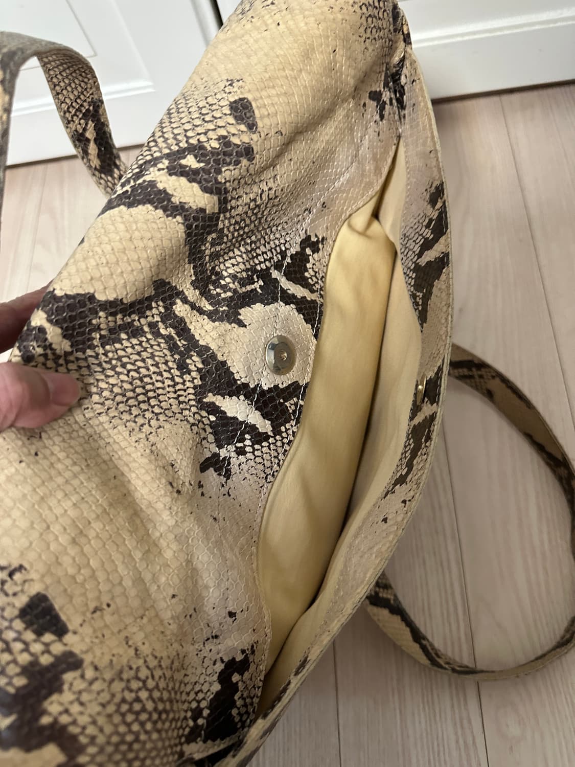 브릭스 BRIC'S 희귀템 리얼 뱀피 토드백 가방 상품이미지5