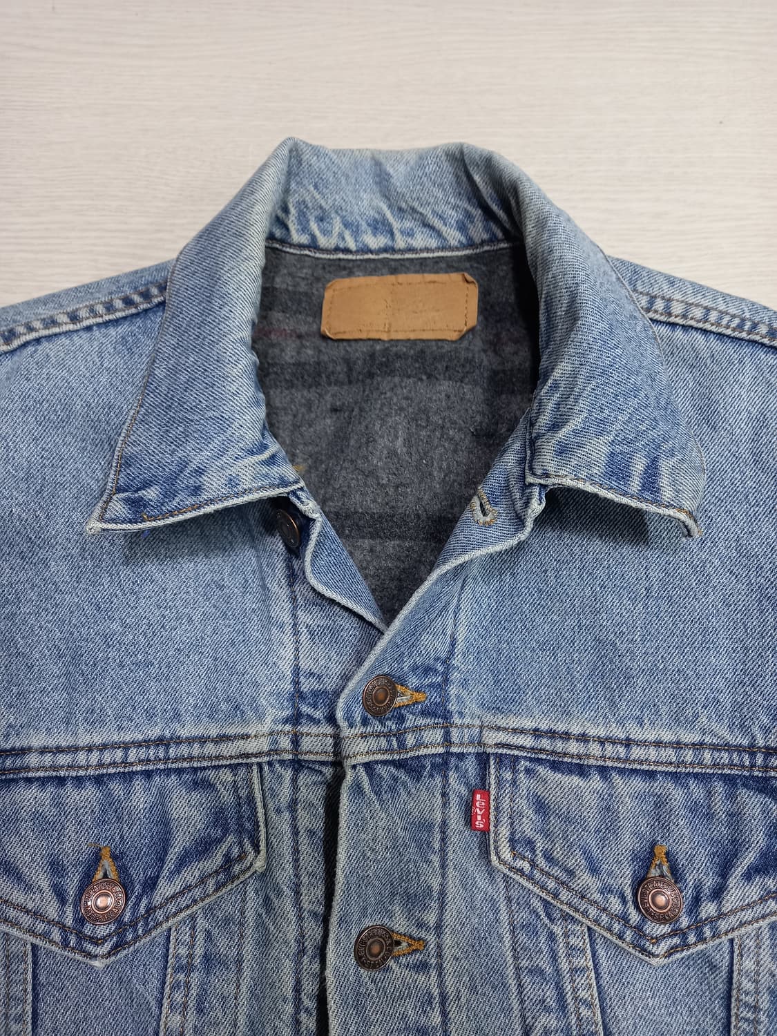 M95 90's 리바이스70505 USA 플란넬 데님자켓 M-996 상품이미지4