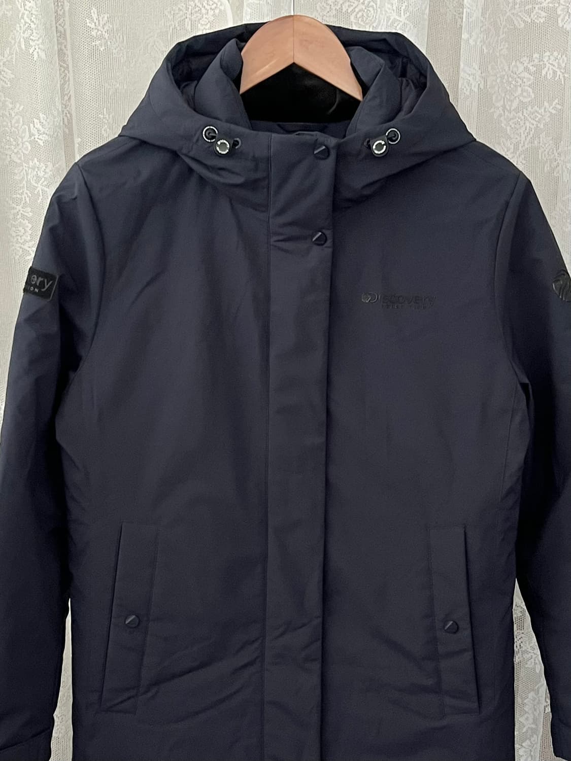 95) 디스커버리 덕다운 롱 코트 패딩 네이비 상품이미지4