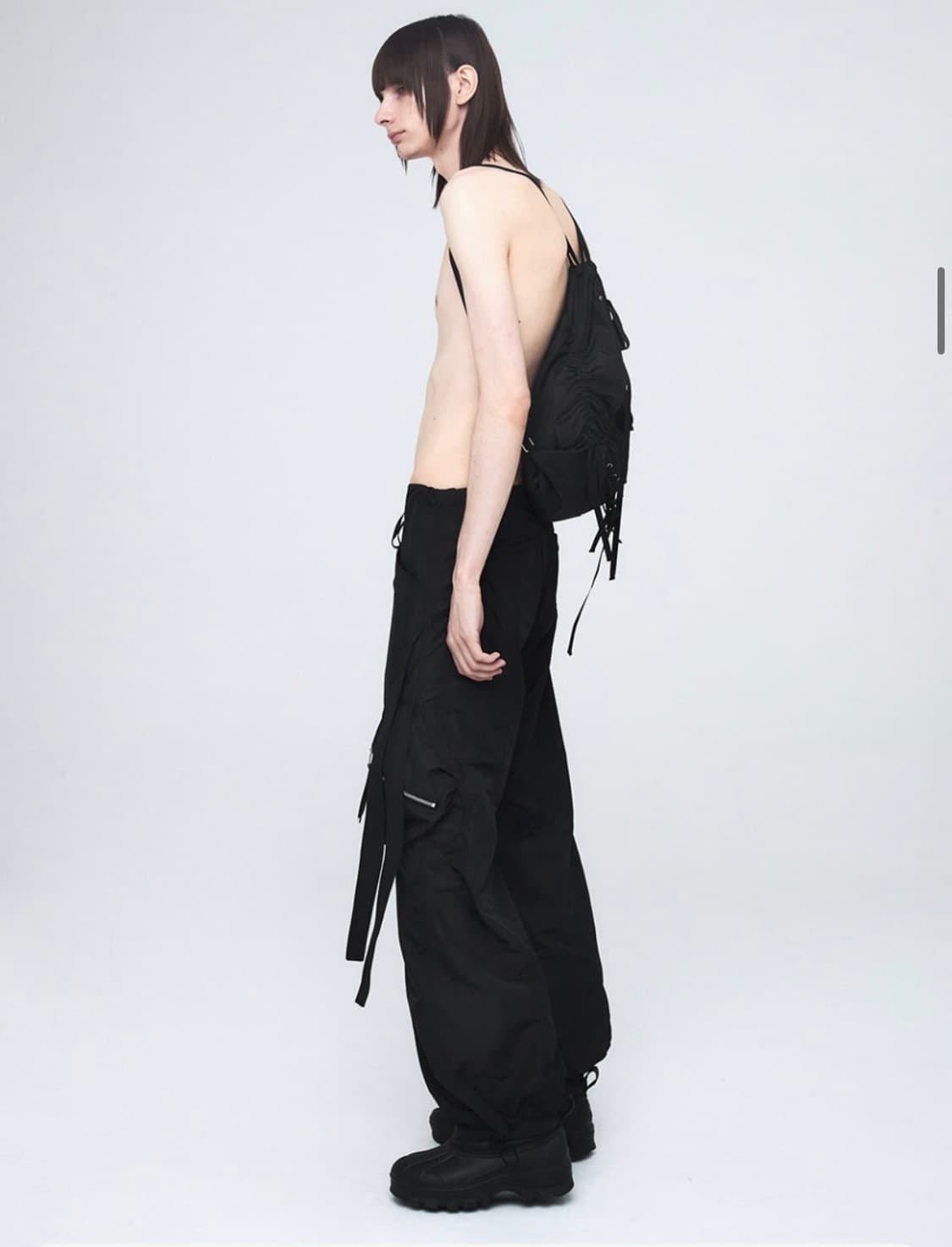 LIGHT SHIRRING GYM SACK BLACK 상품이미지4