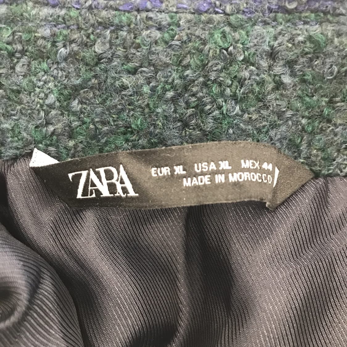 자라 신형 부클 체크 울자켓 [XL] 상품이미지4