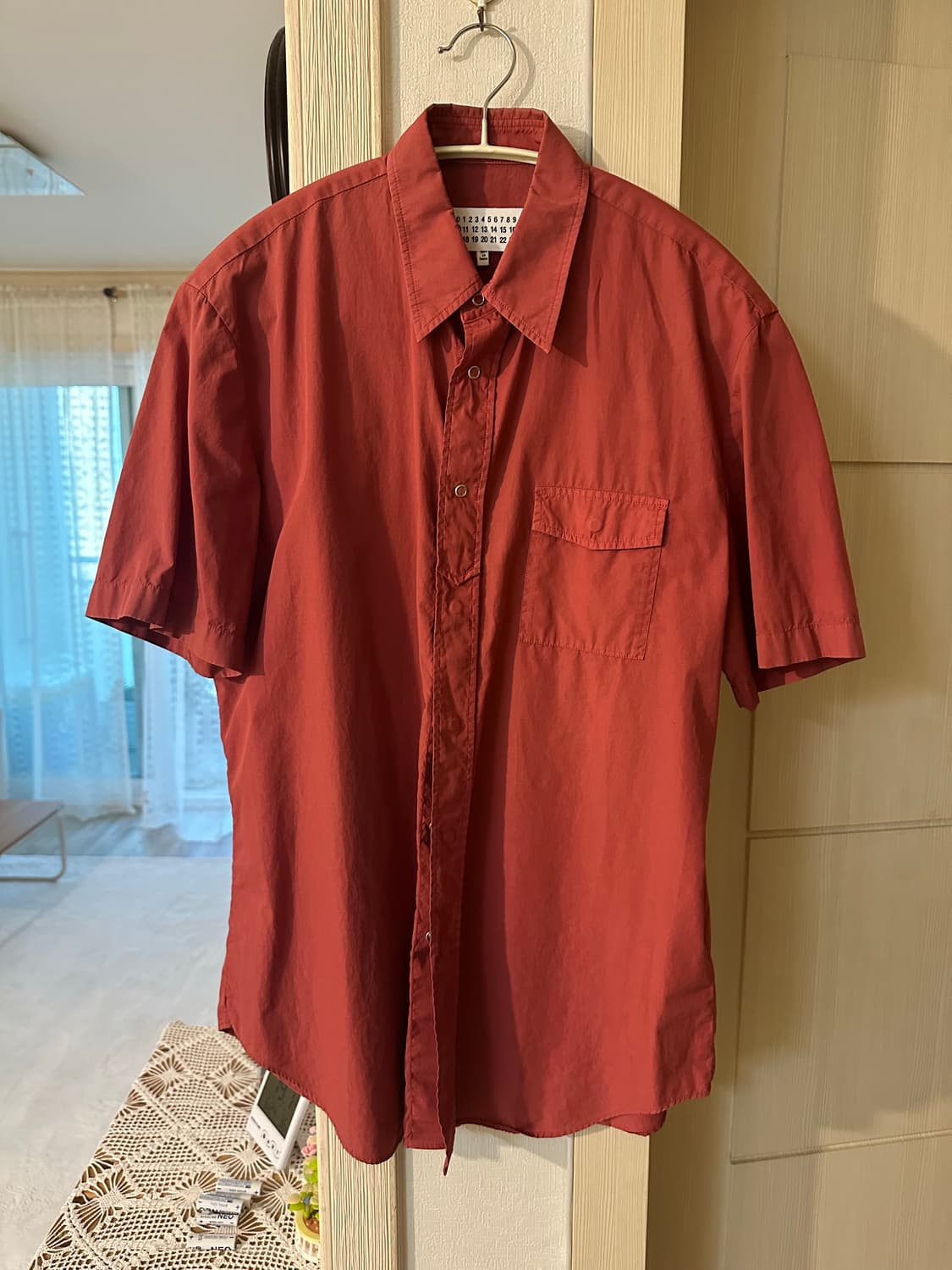 마르지엘라 레드 셔츠 상품이미지2