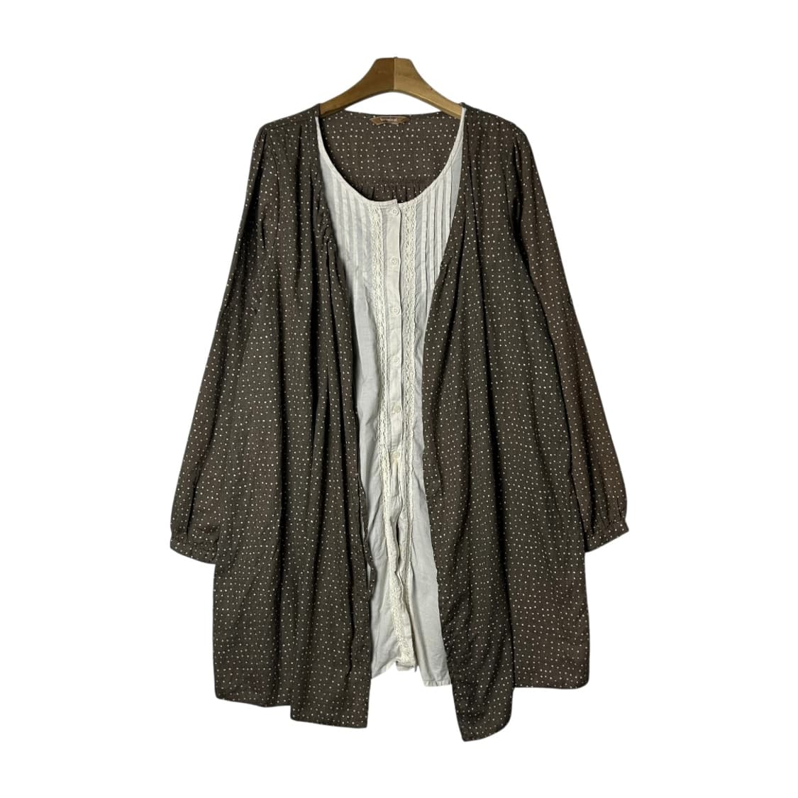 [JPN] Sevradical 모리걸 바선생 도트 레이어드 원피스 상품이미지1