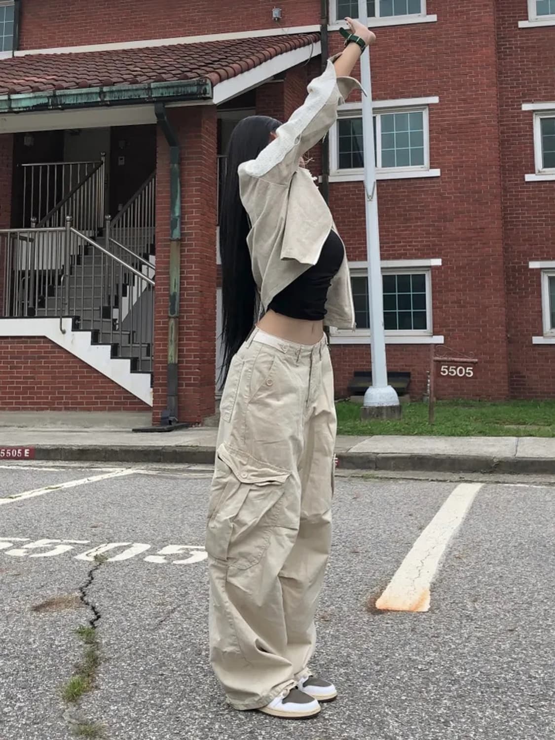 Ootj 벨 카고바지 베이지 s 상품이미지2
