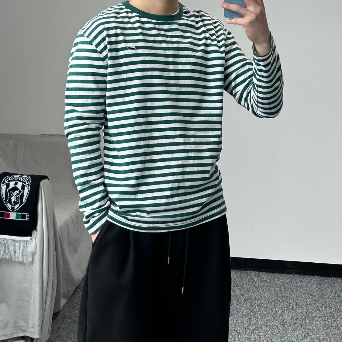 타미 진스 스트라이프 그린 긴팔티셔츠 상품이미지9