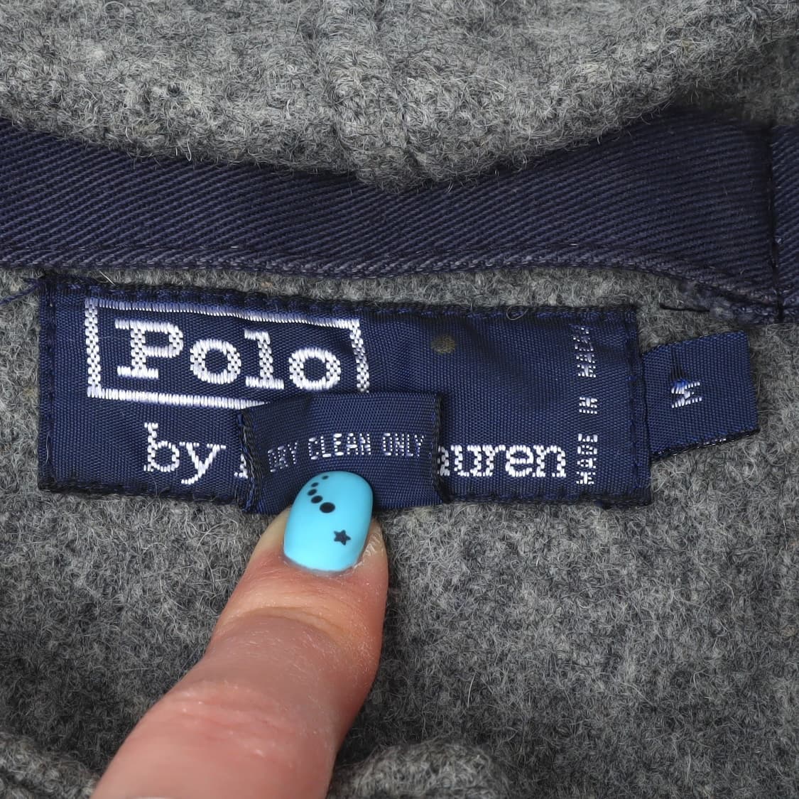 폴로 랄프로렌 90s 그레이 울 마카우 롱 더플코트 상품이미지9