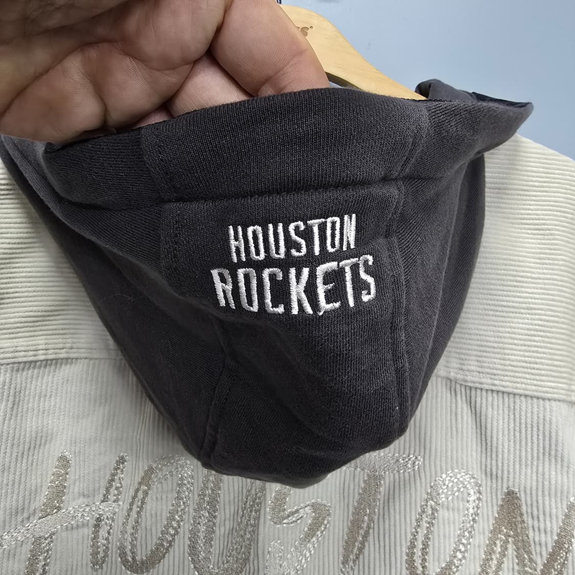 NBA 휴스턴 로켓츠 후드 코듀로이 롱자켓 M 상품이미지5