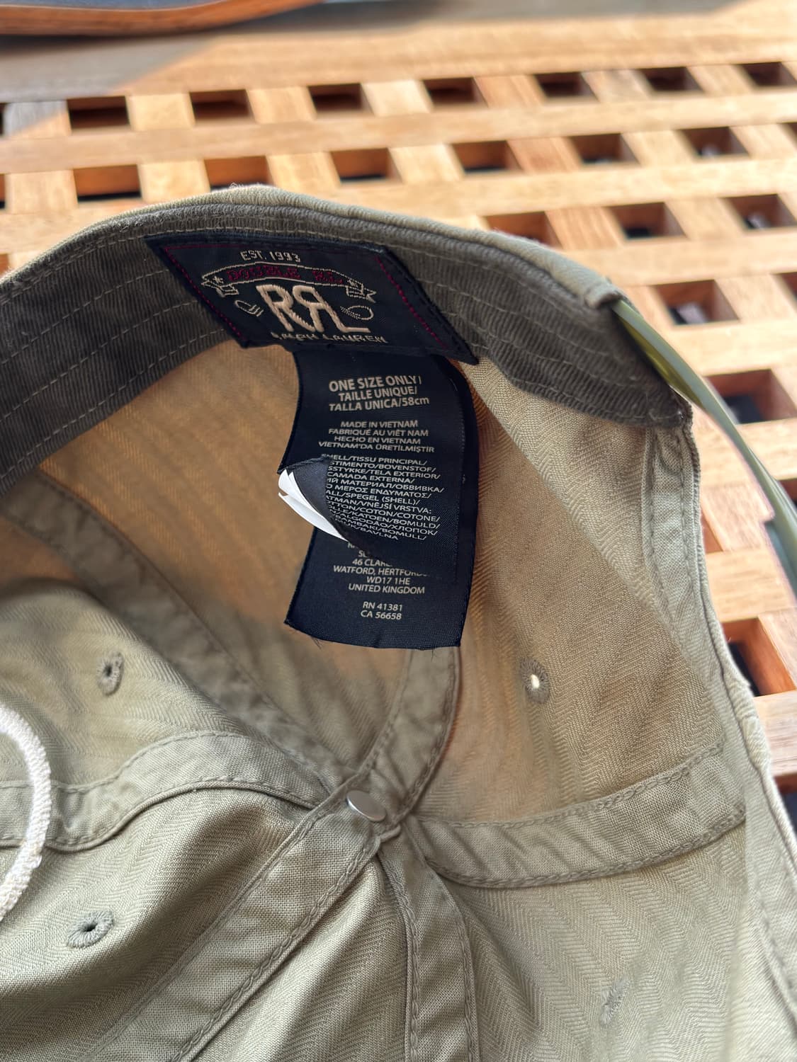 더블알엘 가먼트다잉 트윌 볼캡 올리브 상품이미지3