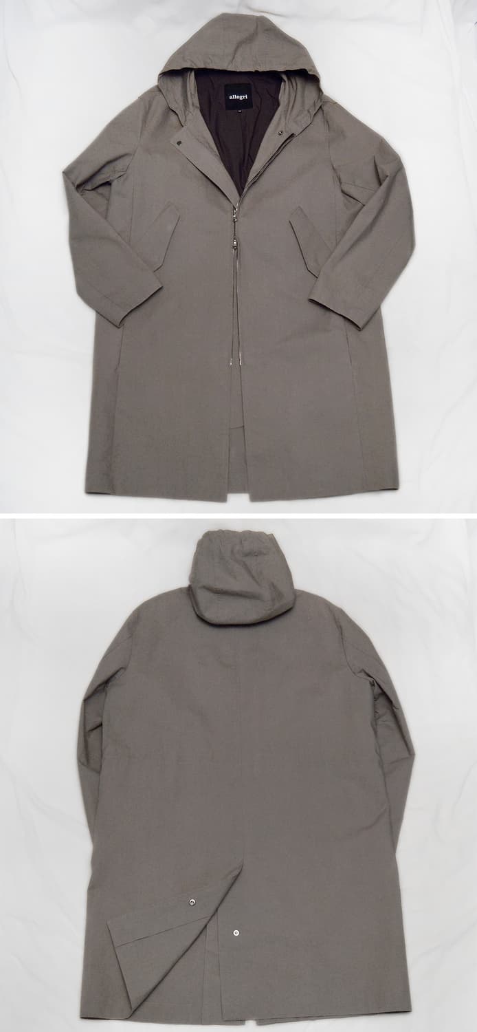 알레그리 코튼 하드쉘 더블페이스 후디드 롱자켓 (50 / 100-105) 상품이미지2