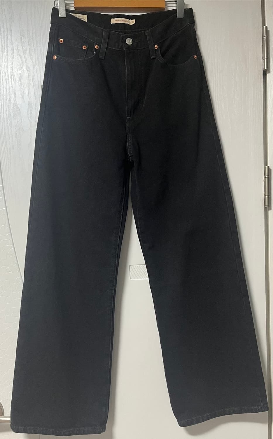 (새상품)리바이스 립케이지 와이드 레그 진 블랙 27 상품이미지6