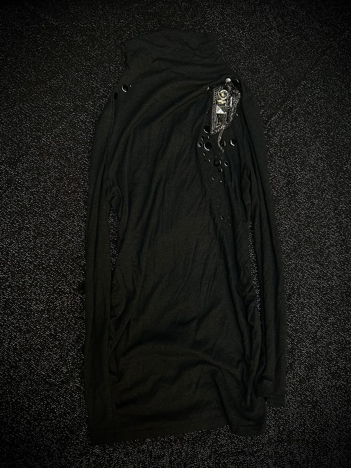 *rare design* 2000s 펑크 블랙 체인 롱슬리브  상품이미지1