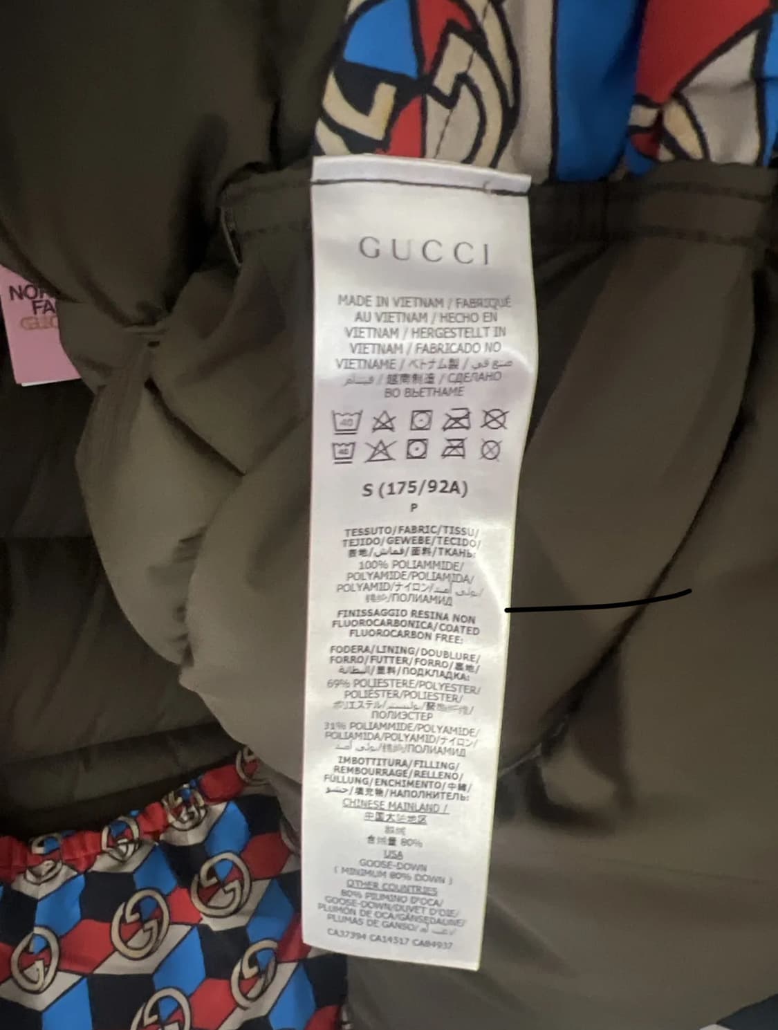 Rare 구찌 노스페이스 푸퍼 다운 자켓  s  상품이미지6