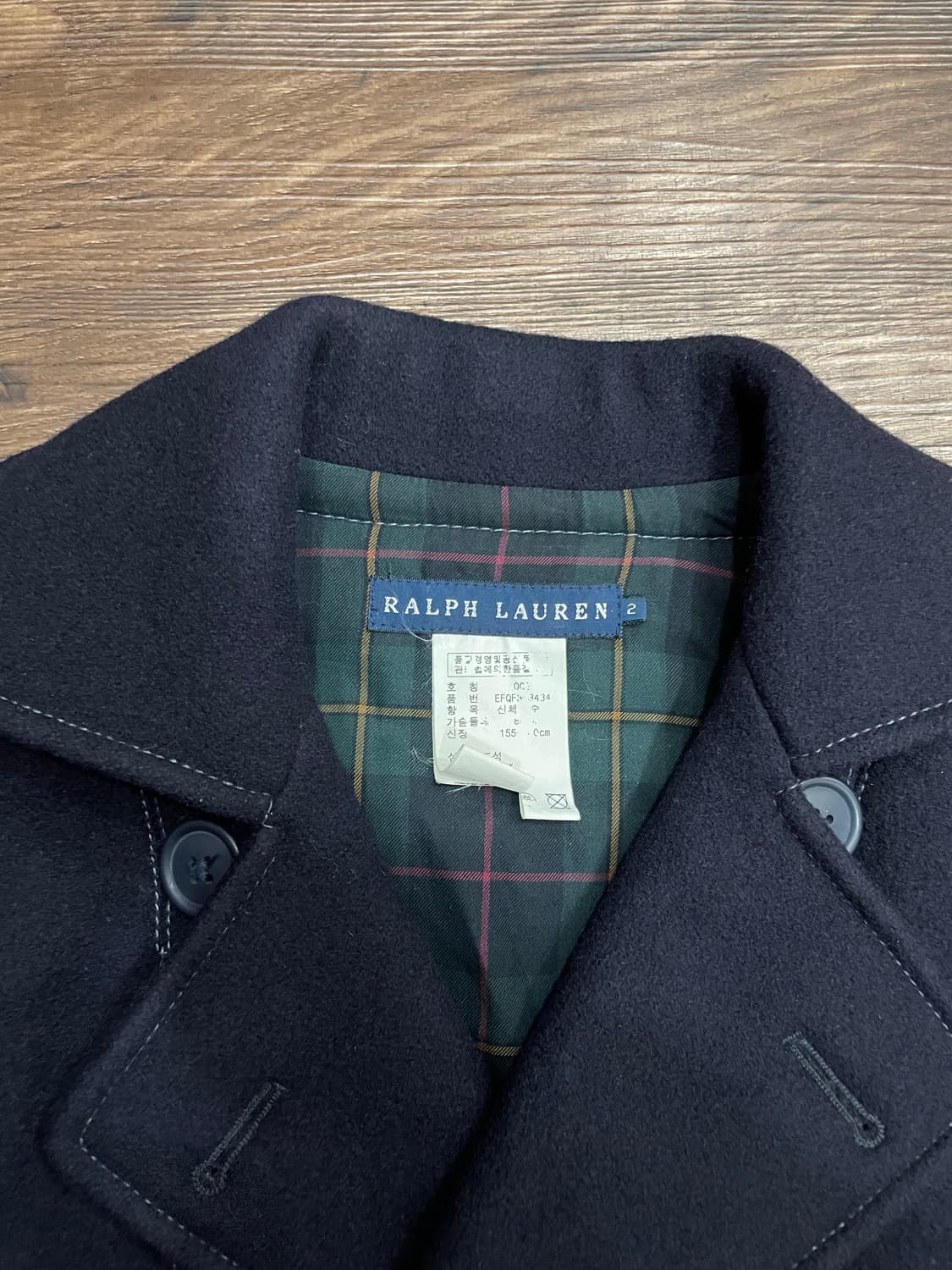 폴로 랄프로렌 이태리제 벨티드 더블 브레스티드 울 코트 네이비 상품이미지8