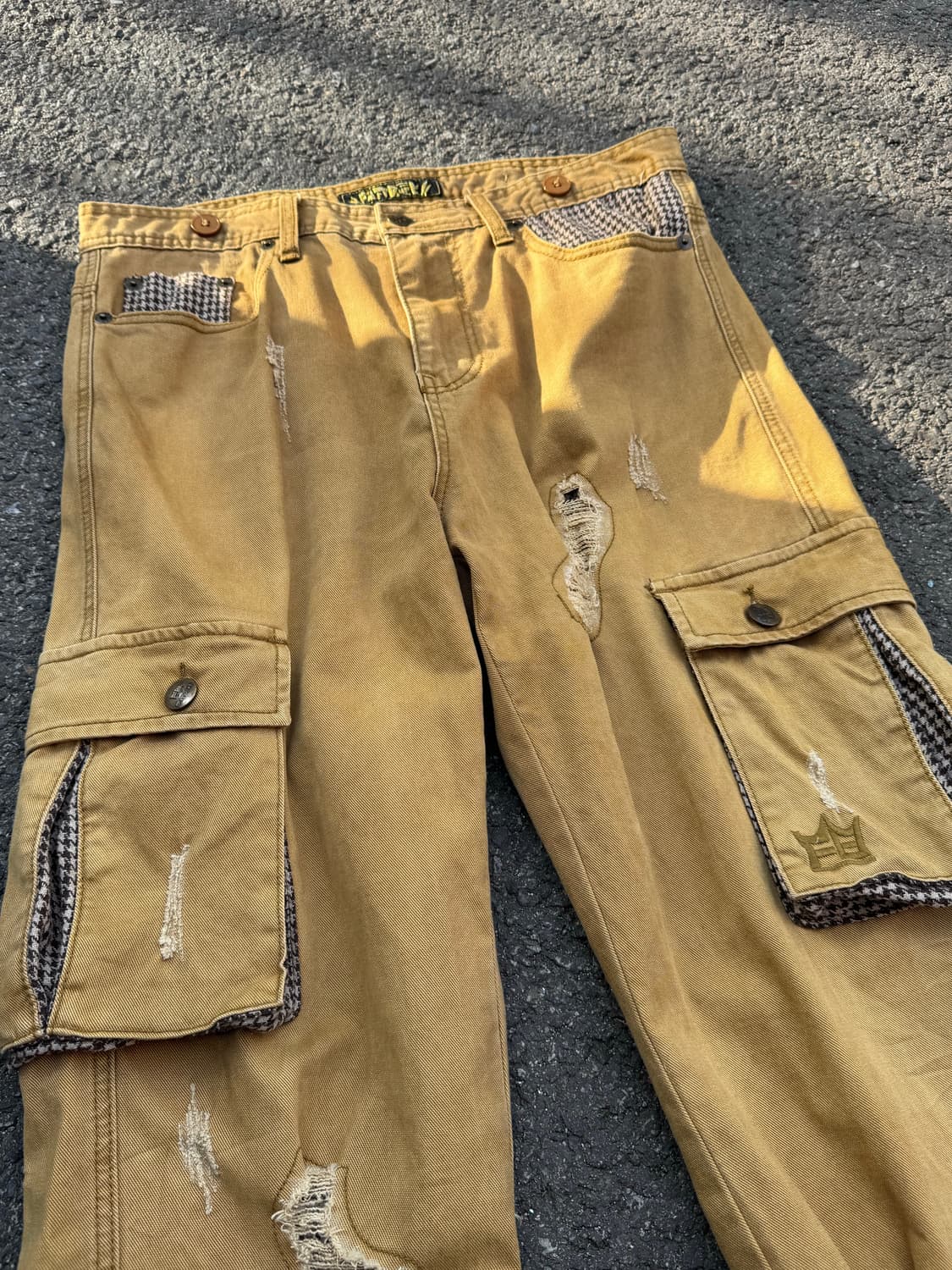 Fatback 카멜 데미지 카고팬츠  상품이미지5