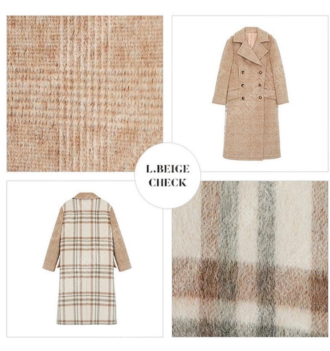 프론트로우x메종마레 오버핏 체크 코트 상품이미지1