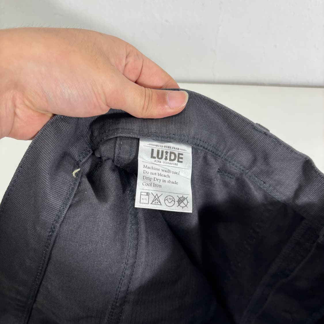 L LUIDE 먹색 세미와이드 퍼티그팬츠 상품이미지5