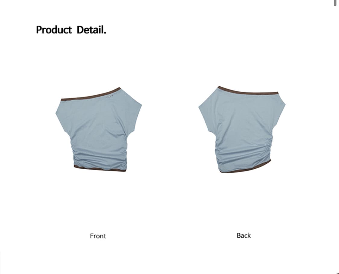 라티젠 원숄더 보트넥 BOATNECK TOP(SKY BLUE)  상품이미지4