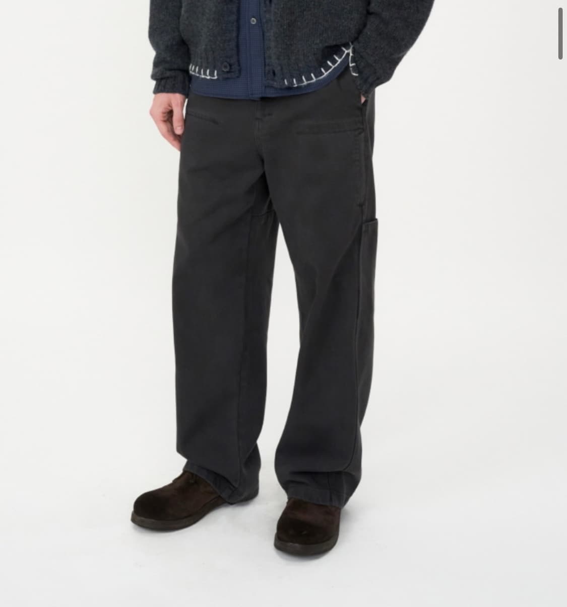 인사일런스 가먼트다이드 바텍 팬츠 CHARCOAL L사이즈 상품이미지5