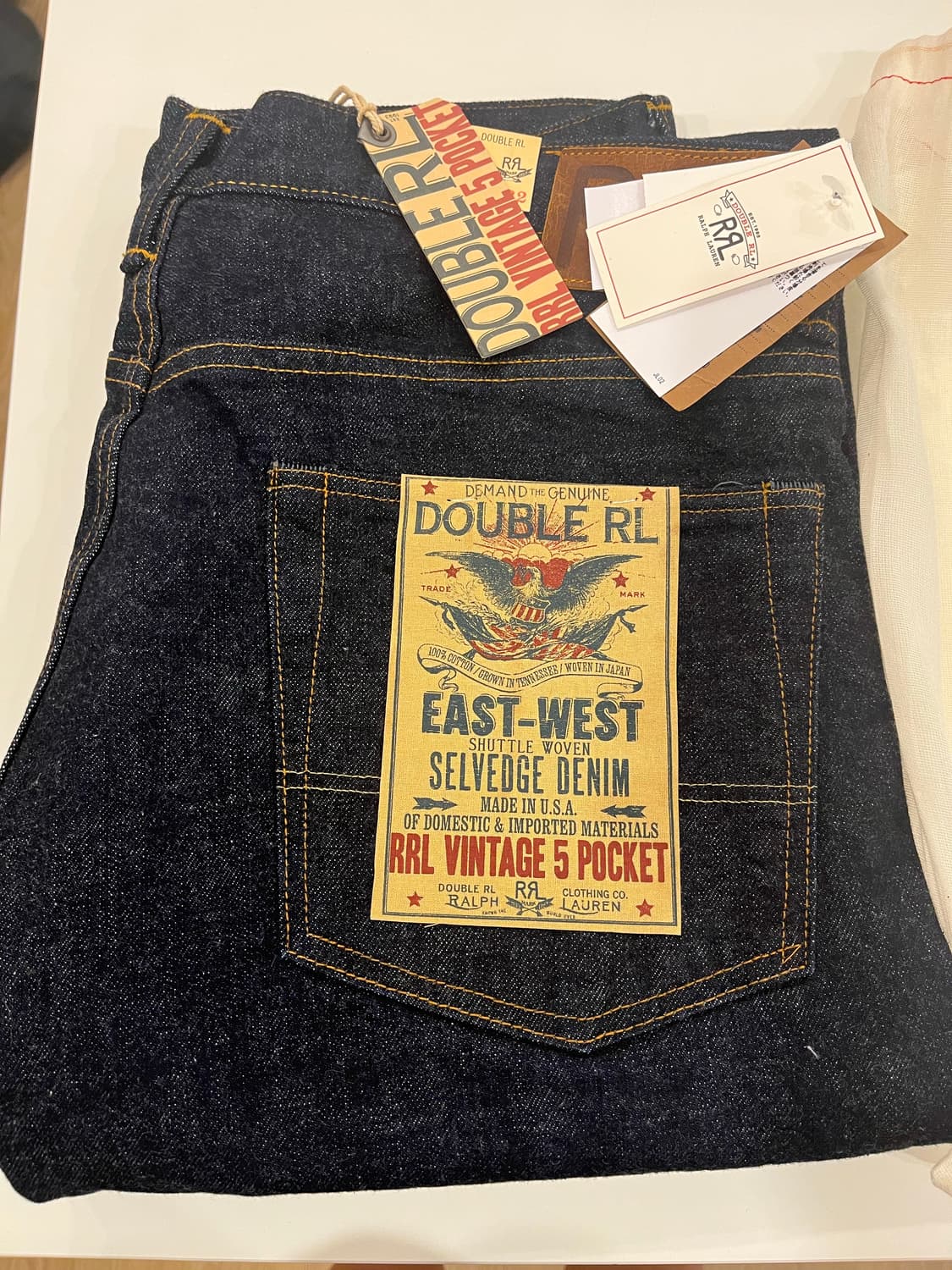 rrl 빈티지 5 포켓 이스트웨스트 셀비지 상품이미지1
