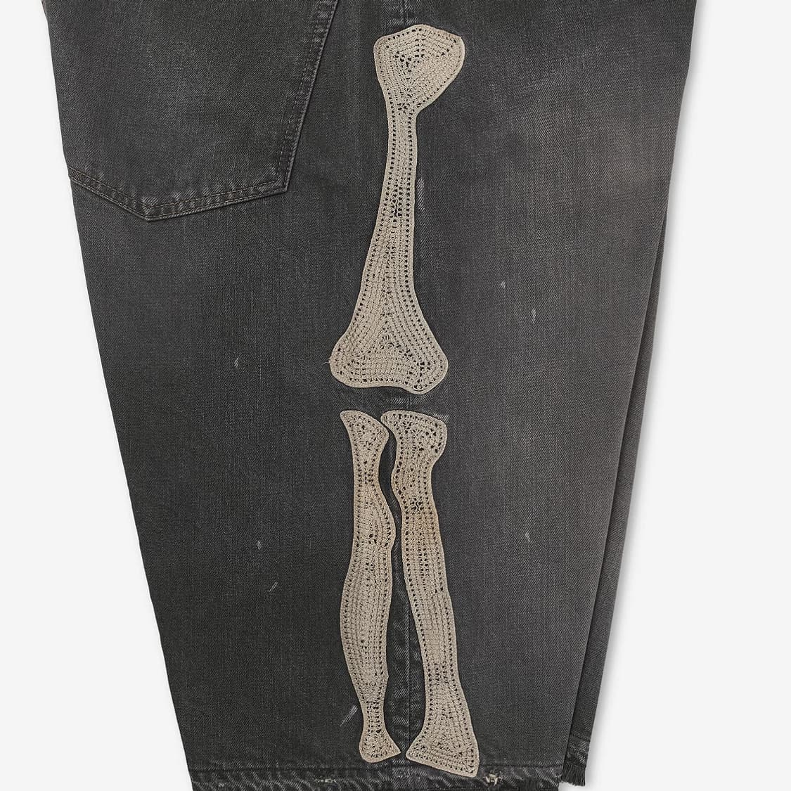 캐피탈 14온즈 데님 5P 본 자수 숏 팬츠 블랙32 K2004SP150 상품이미지4