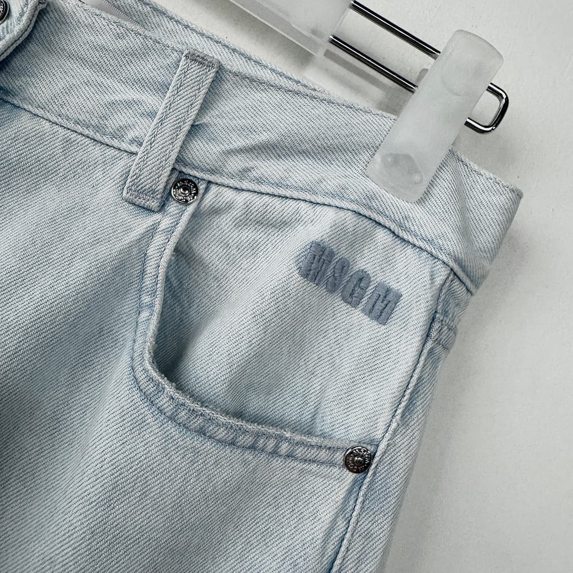 MSGM 23 로고 라이트 데님 팬츠 상품이미지5