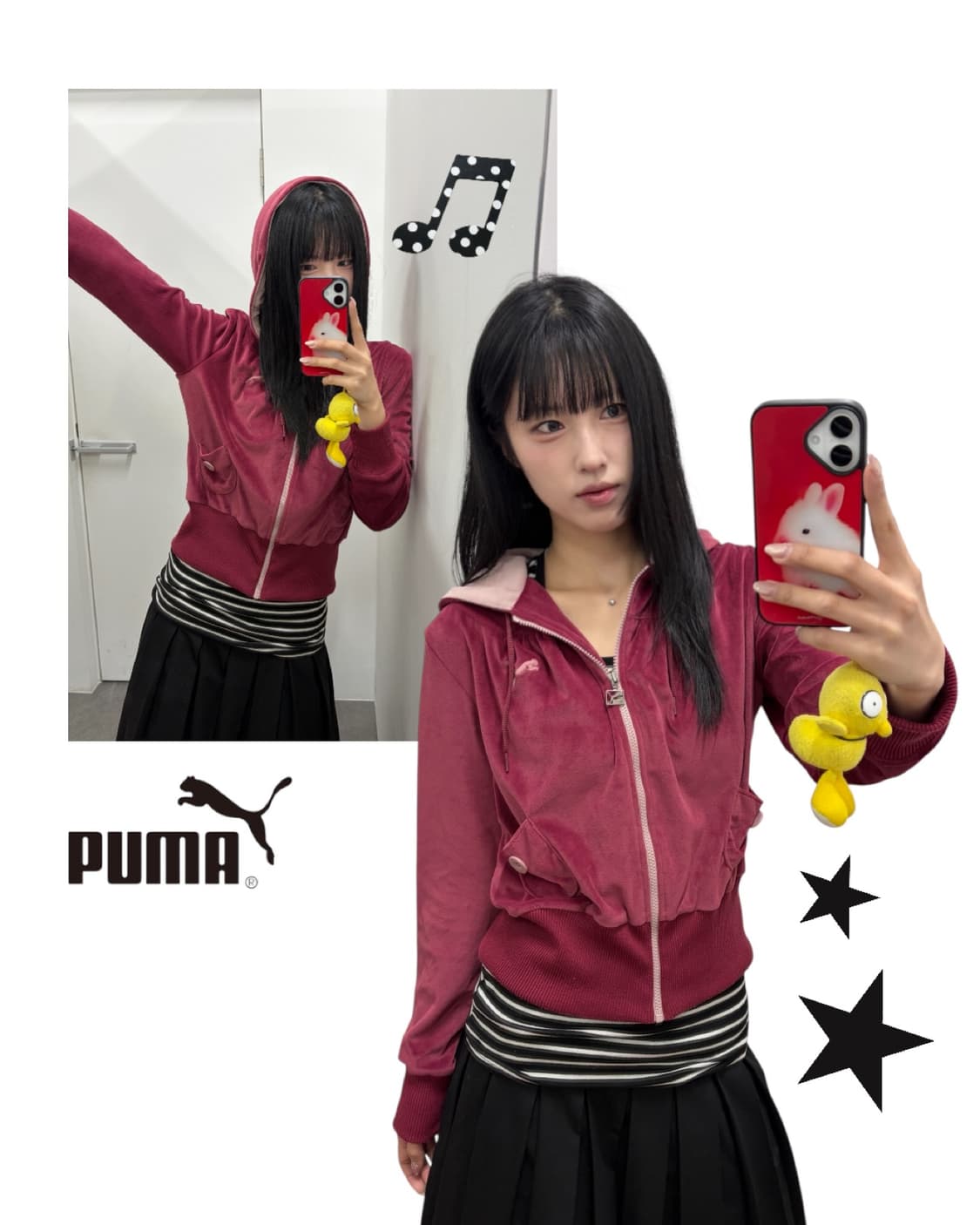 푸마 벨벳 후드집업 상품이미지1