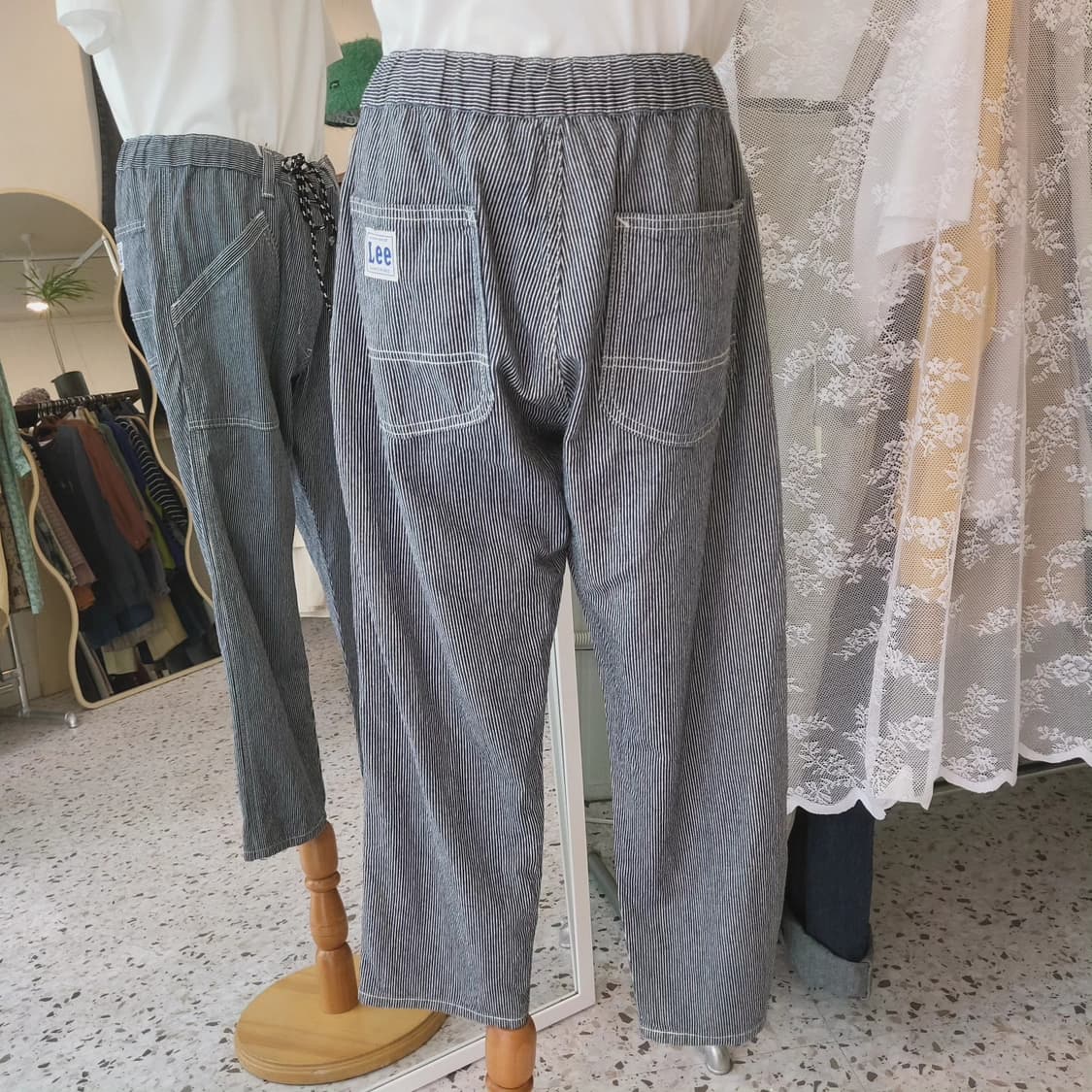 Lee 스트라이프 9부 워크팬츠(Japan made) 상품이미지9