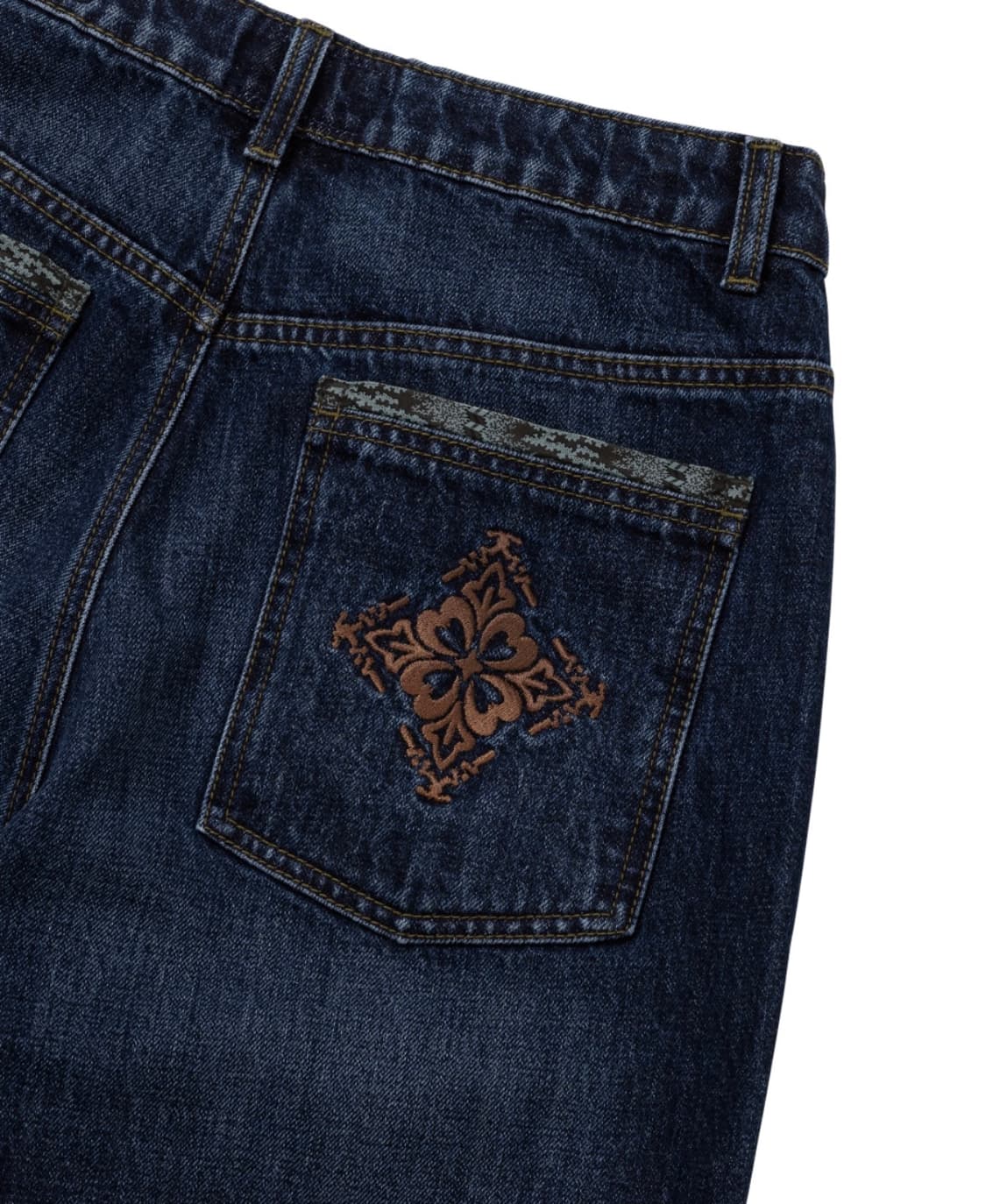 웰빙익스프레스 Embroidered Patch Jeans Blue 데님 상품이미지4