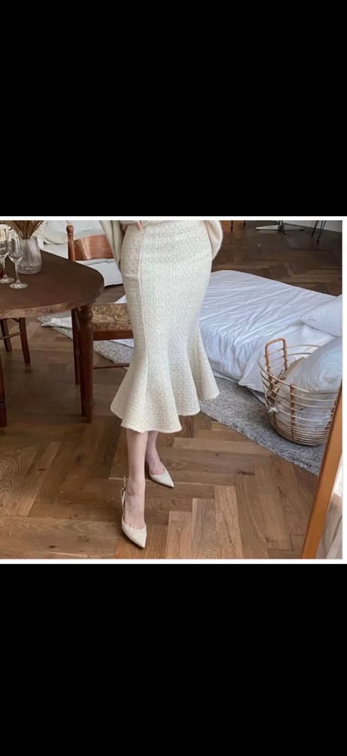 라벨르블랑 금사 트위드 머메이드 스커트 상품이미지4