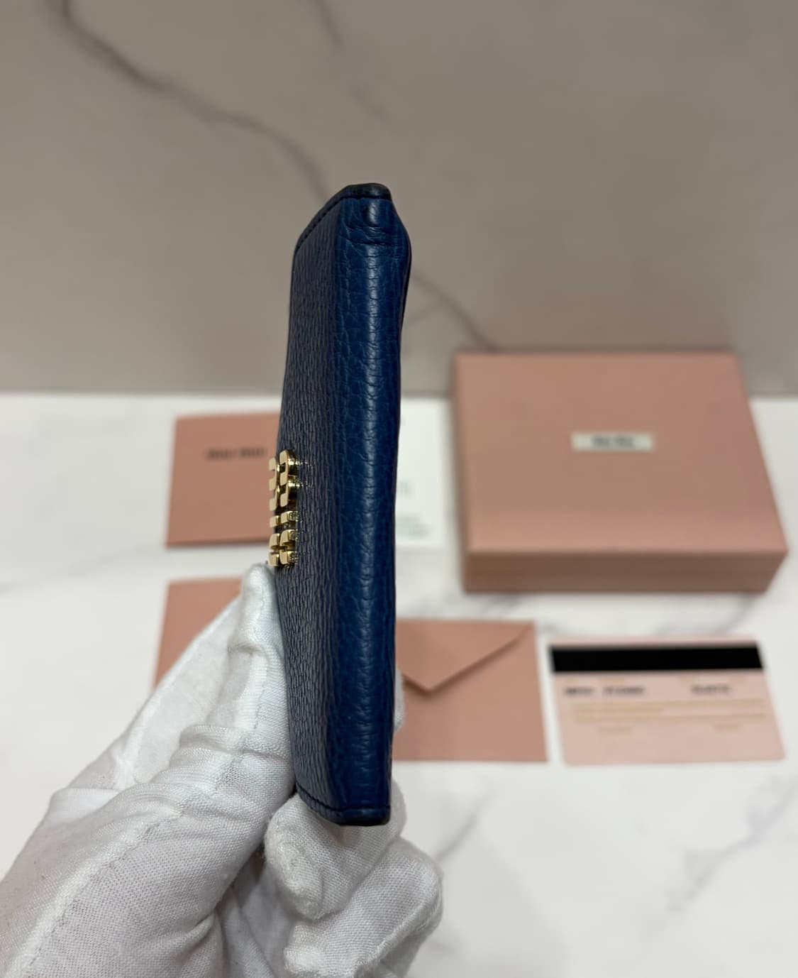 [정품] 미우미우 블루 카드지갑 상품이미지8