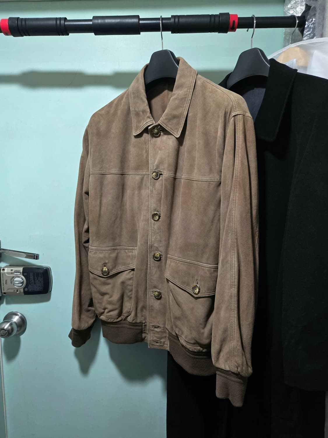 Italy made 빈티지 스웨이드 레더 자켓 2XL 브라운 110 상품이미지1