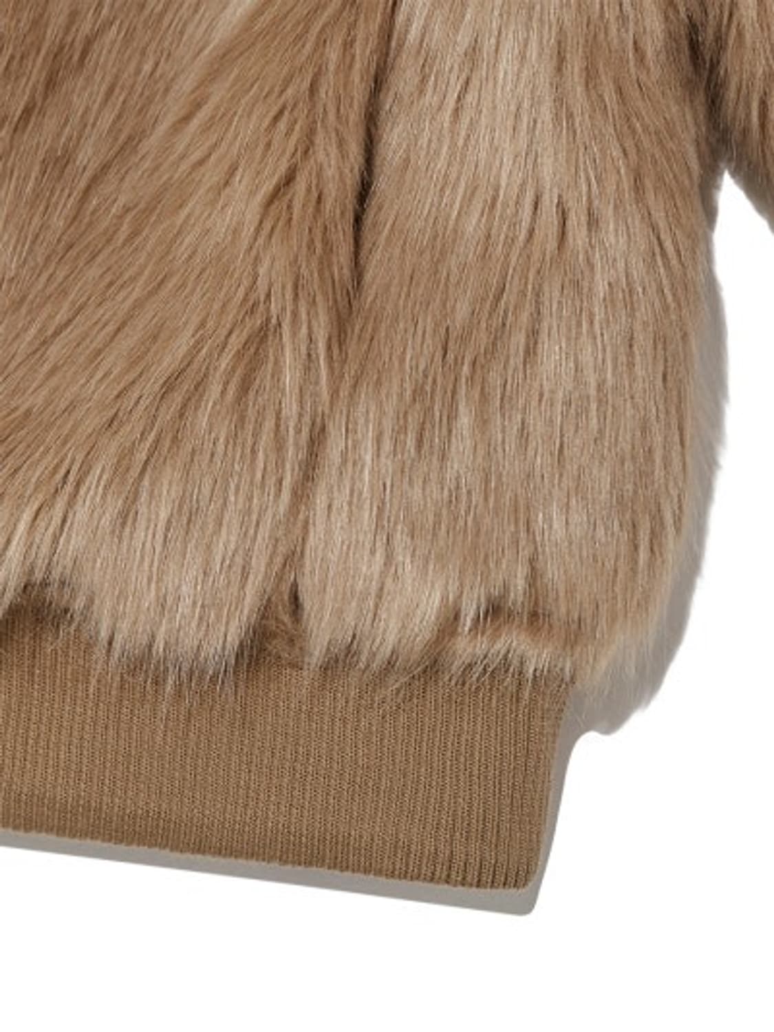 글로니 레빈 퍼자켓 카멜브라운 하이넥기모무스탕스웨이드아우터하프숏코트베이지 상품이미지10