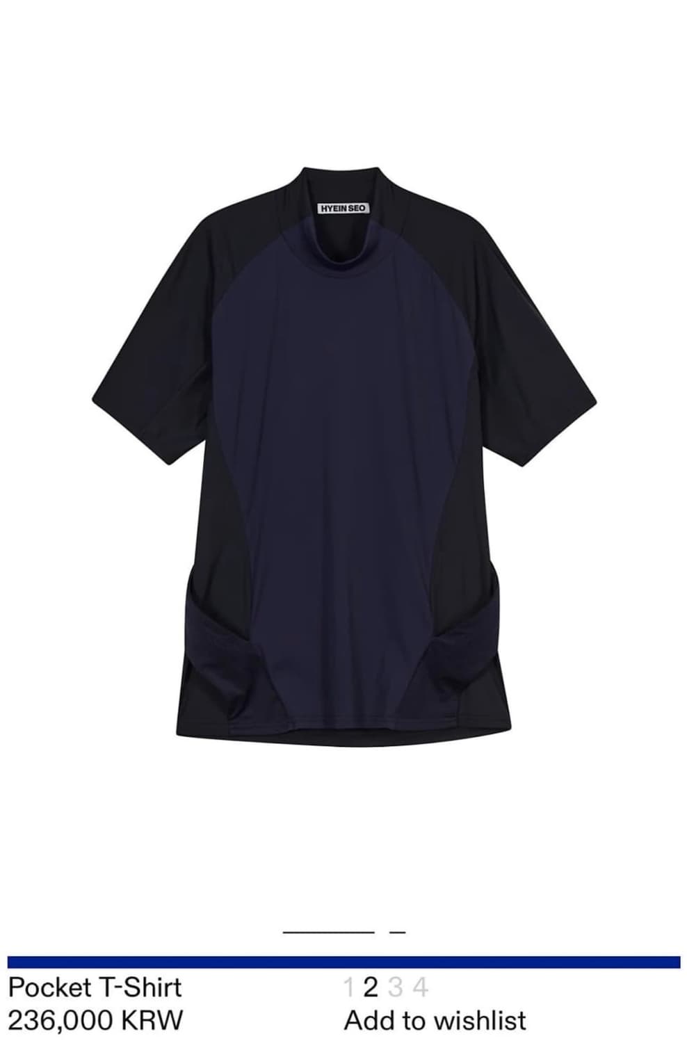 [3 새상품] 혜인서 pocket t shirt navy 상품이미지1