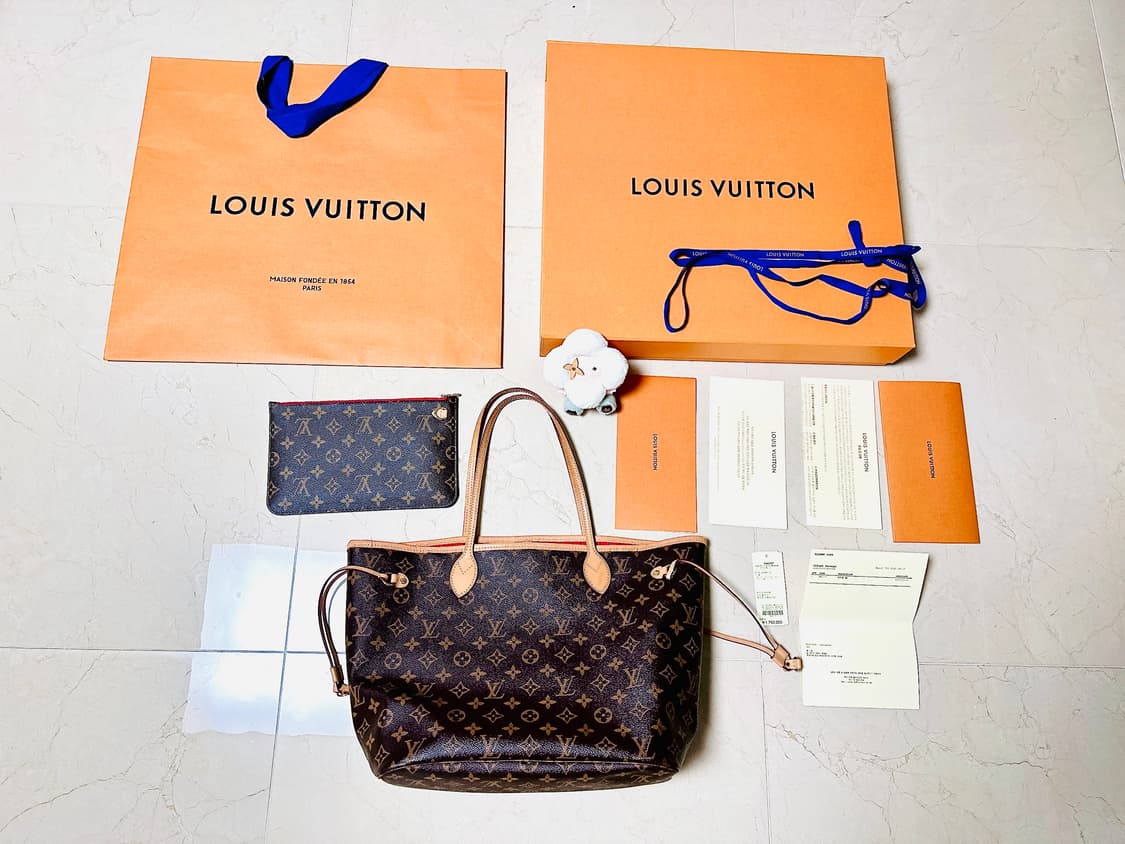 루이비통 네버풀mm 풀구성 정품 내피 레드 상품이미지1