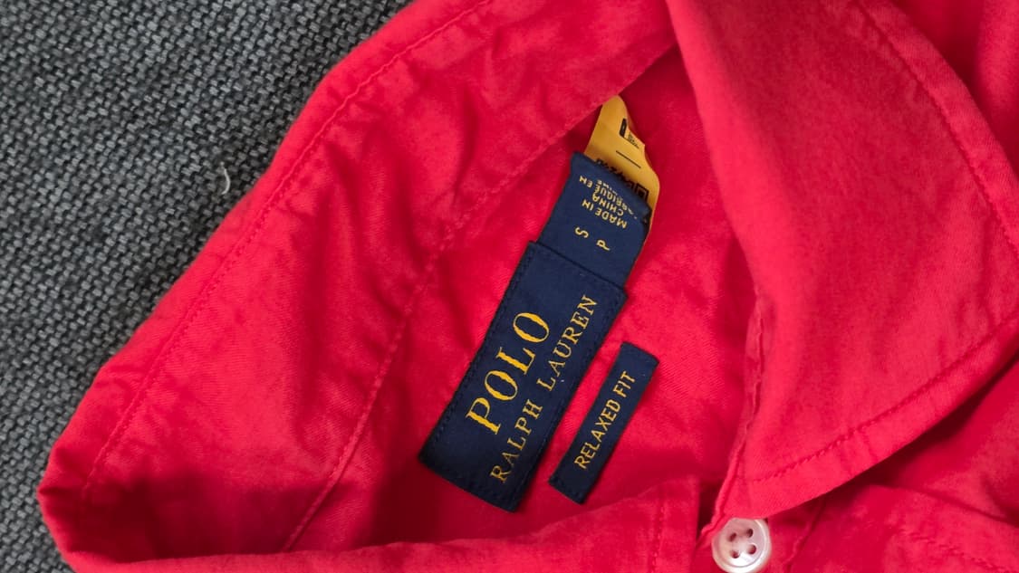 폴로 랄프로렌 가먼트다잉 여성용 셔츠  55 (토마토 컬러) 상품이미지5