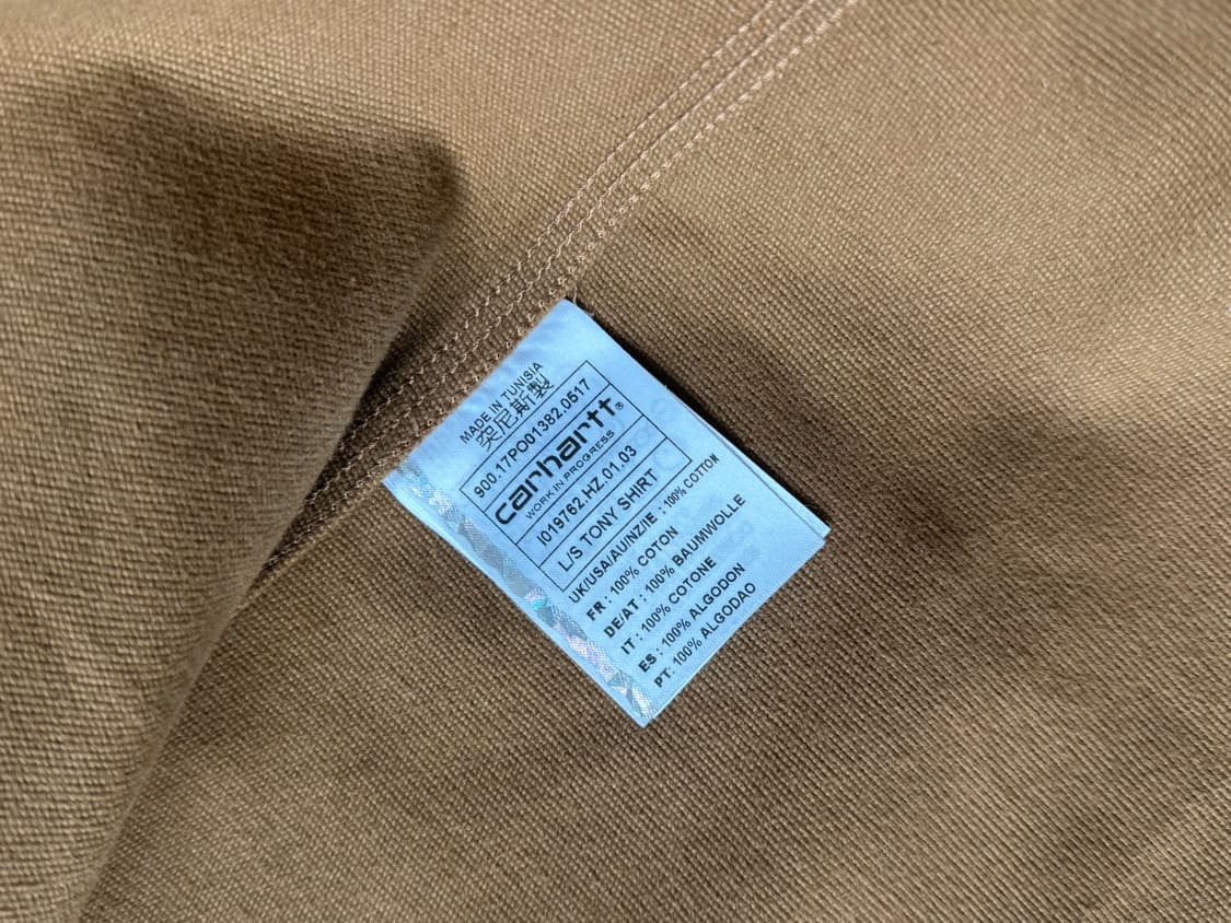 칼하트WIP 토니셔츠 브라운L/S TONY SHIRT - m 상품이미지6