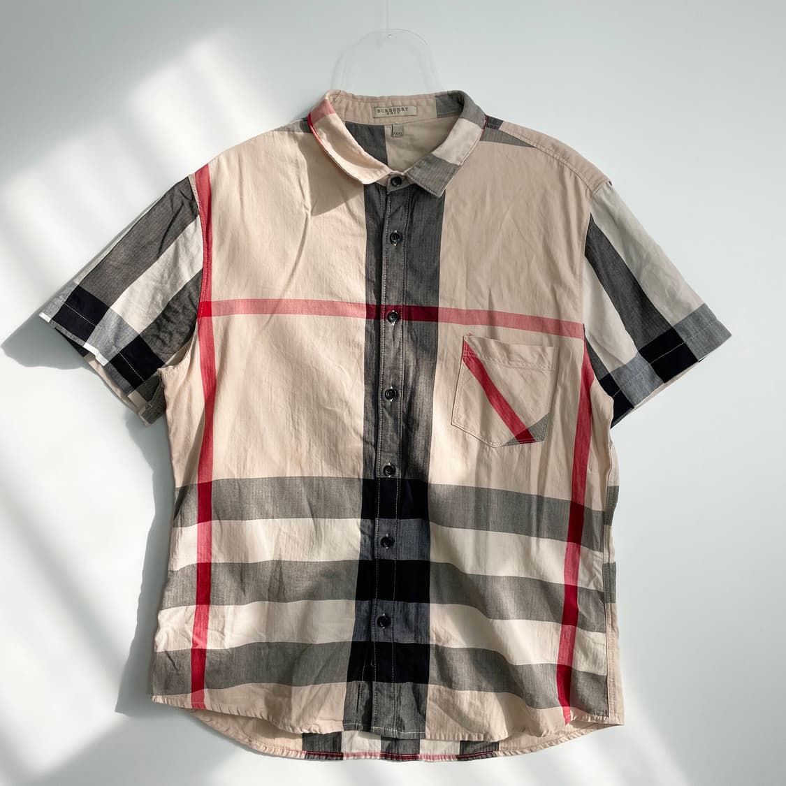 C2 버버리 브릿 노바 체크 패턴 반팔 셔츠 105사이즈 상품이미지1
