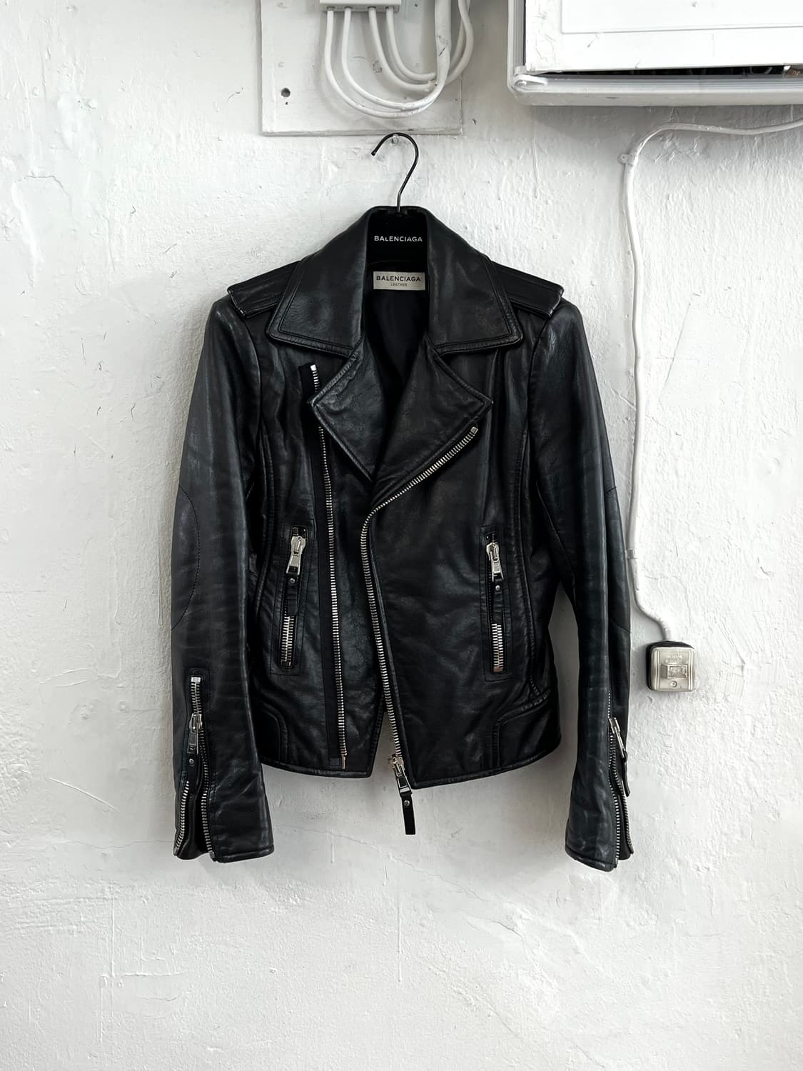 발렌시아가 2014FW 컬렉션 레더 라이더 자켓 상품이미지4