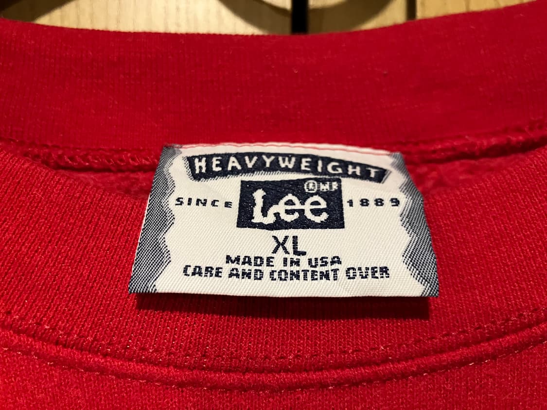 USA 90s 빈티지 Lee 리 50/50 레드 스웻셔츠 XL 상품이미지2