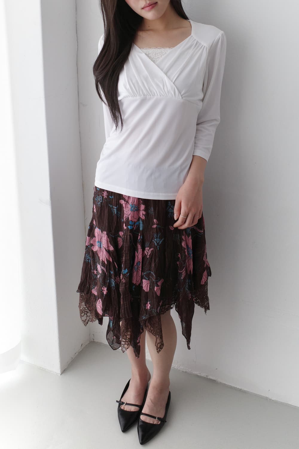 flower pearl skirt 상품이미지3