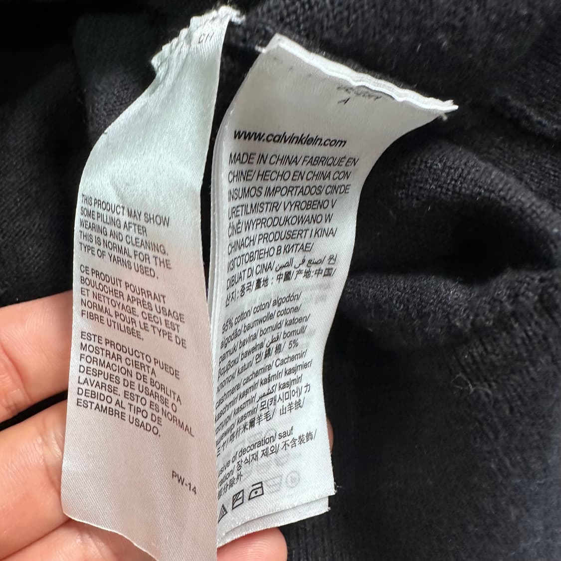 캘빈클라인 로고 사이드라인 울 니트   상품이미지6