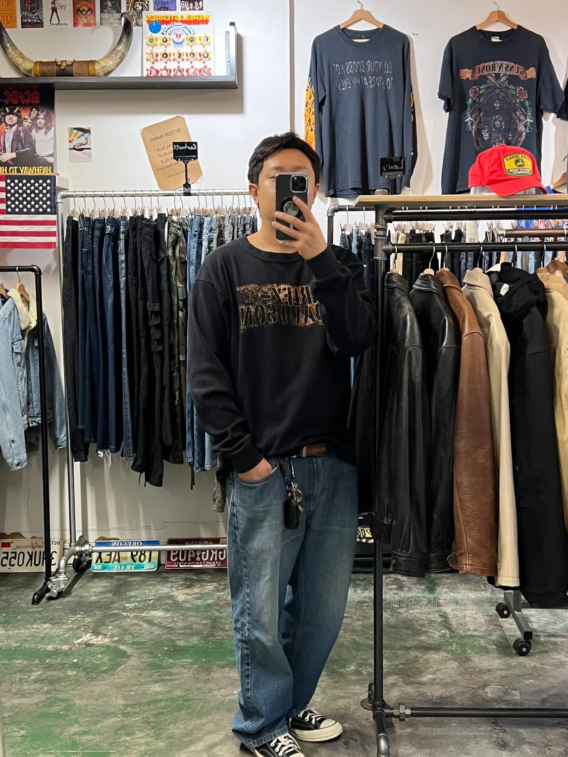 [XL] 할리데이비슨 USA 빈티지 써멀 와플 맨투맨 스웻셔츠 상품이미지4