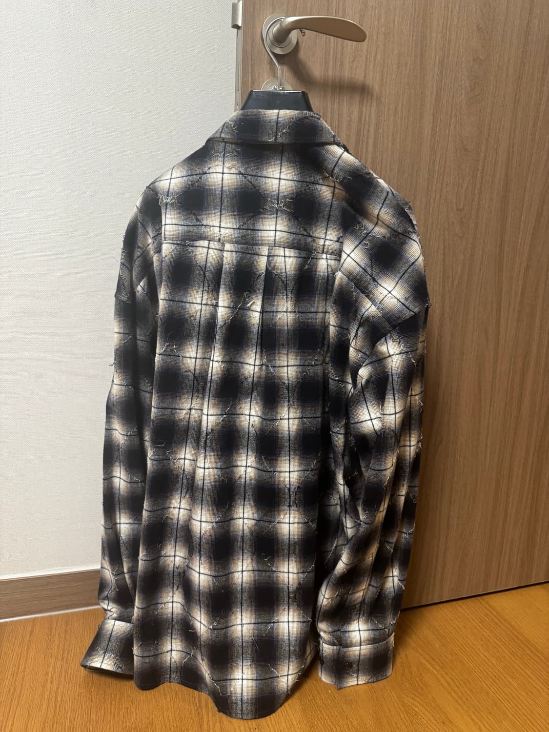 [48] 24FW 준지 아가일 셔츠 네이비 상품이미지2