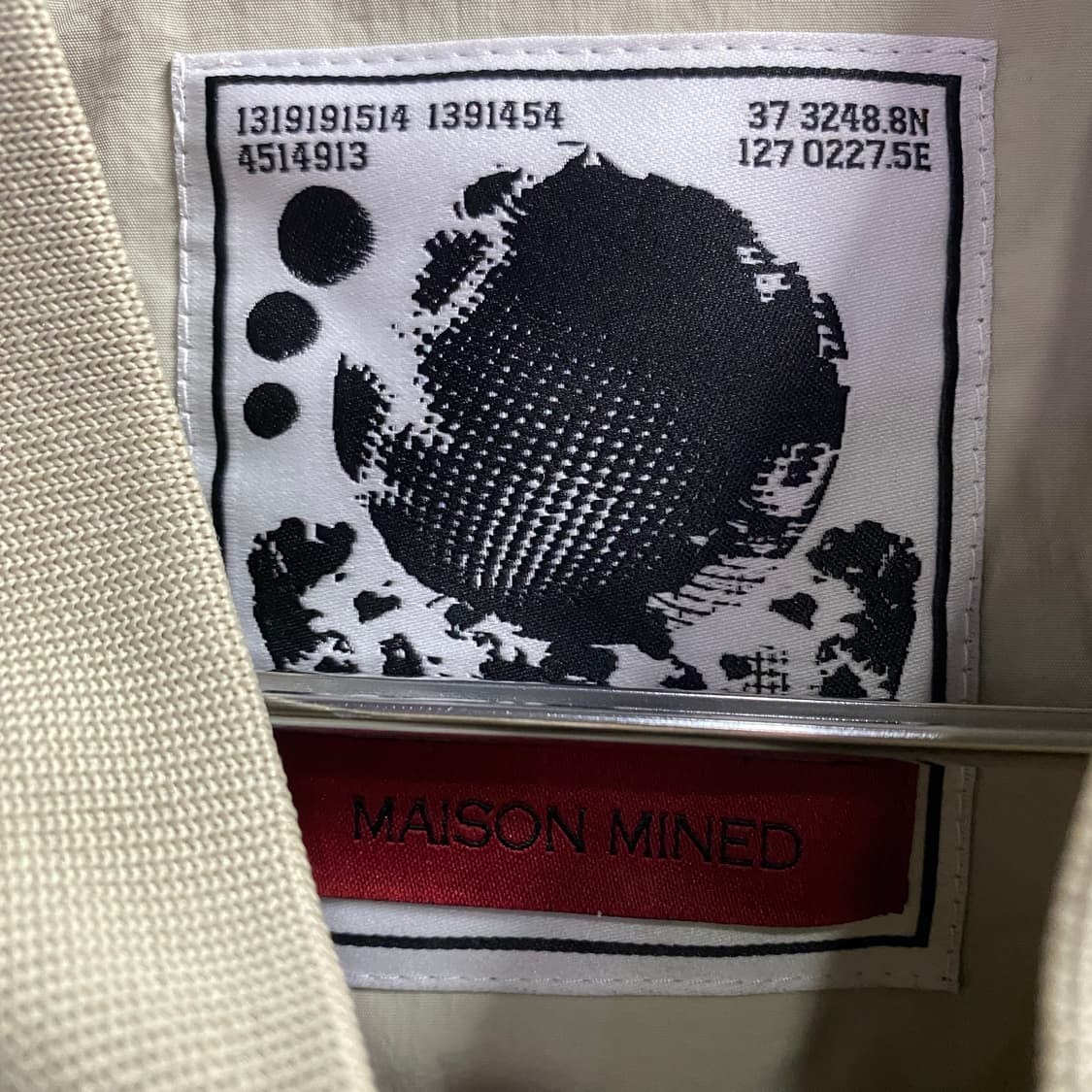 메종미네드 아웃 포켓 아이보리 누빔 봄버 자켓 B4031 상품이미지5