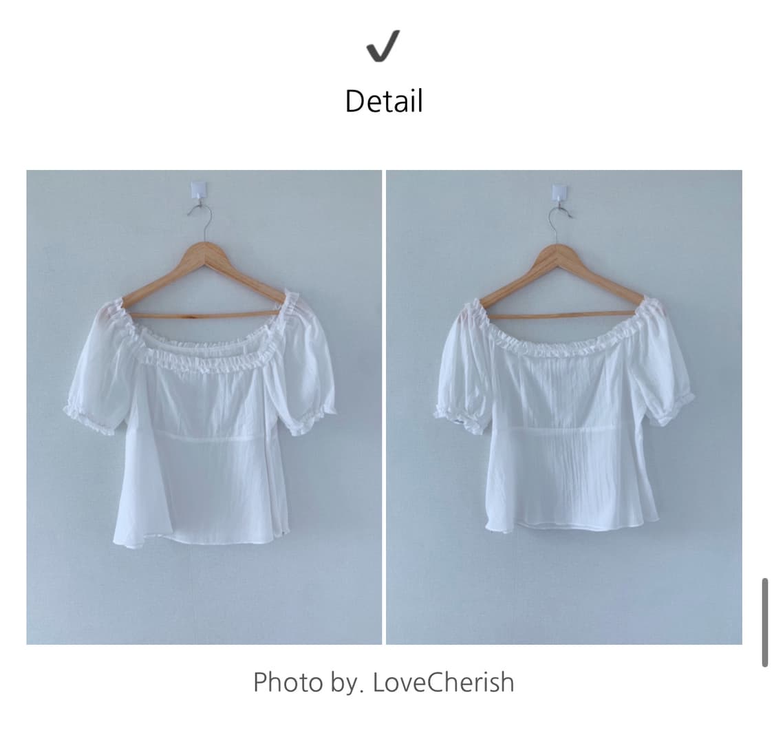 러체 블라우스 Serenade frill bl 소라 스퀘어넥블라우스 상품이미지6