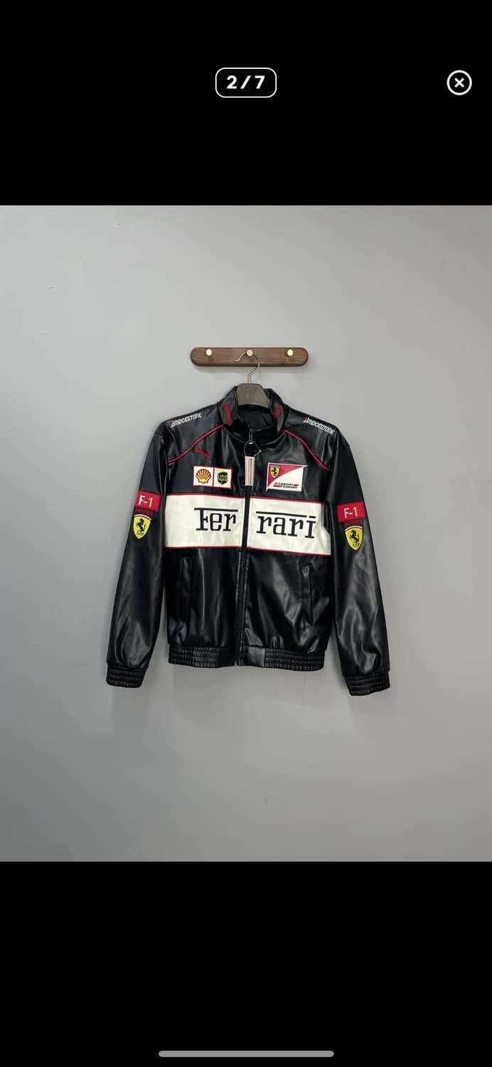 빈티지 페라리 레이싱 가죽 재킷 A2413 상품이미지2