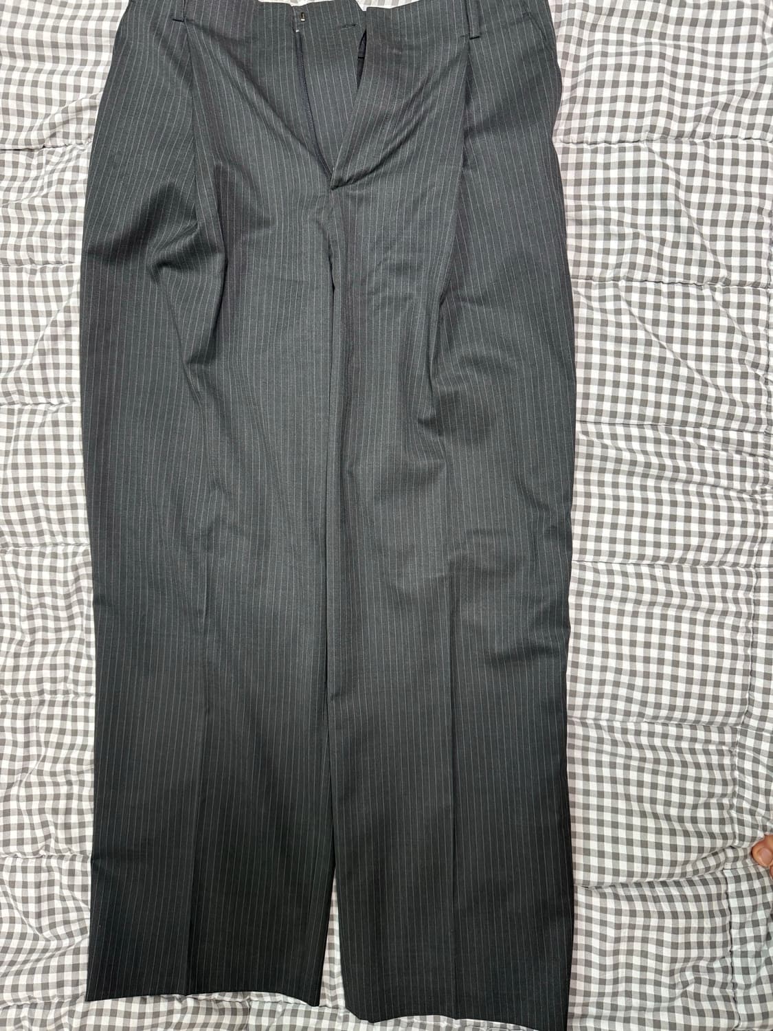 벨리에 슬레이트 블랙 스트라이프 슬랙스 상품이미지2