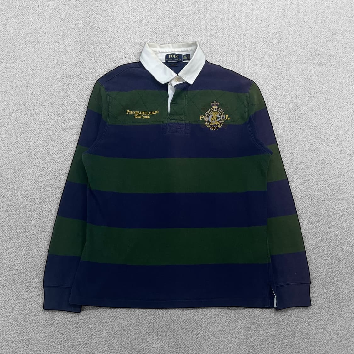 폴로 랄프로렌 크레스트 로고 스트라이프 럭비 티셔츠 상품이미지1