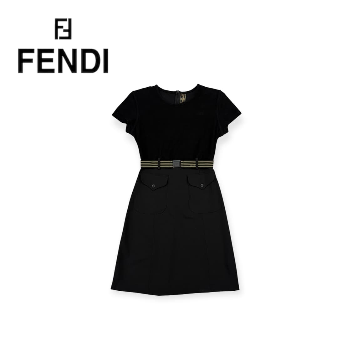 [ 38 ] 펜디 A라인 반팔 원피스 상품이미지1