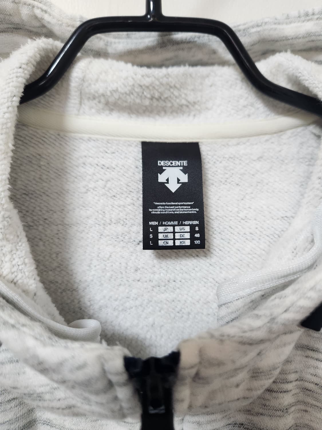 데상트 aar후드집업 멜란지그레이 상품이미지3